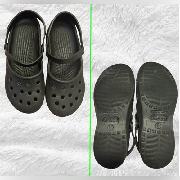 Crocs Shayna Mary Janes women’s, size 6, black - Picture 2 of 4